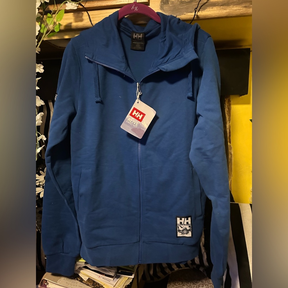 Helly Hansen NWT Men's Blue Jacket $150 organic sailing ocean